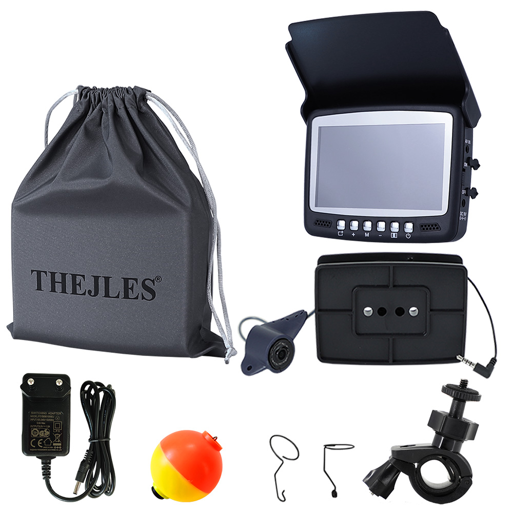 Fishing Depth Finder - 4,3-Zoll-IPS-Unterwasser-Angelkamera mit 8 Infrarotlampen, Ein-/Aus-Funktion, wasserdicht,
