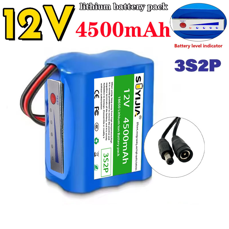 Fish Finder Portable - 18650 Lithium-Akku 3s2p 12V 4500mAh 11,1V/12,6V