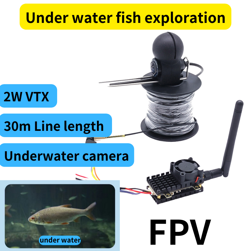 Fishing Camera - 2W Bildübertragung drahtlose Unterwasser-Fischerkennungskamera Fernbedienung Bootsanker