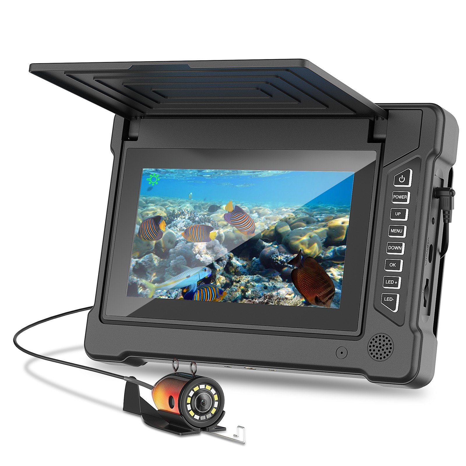 Fish Finder Cable - 7 Zoll 15M 1200TVL Unterwasser-Angelkamera mit