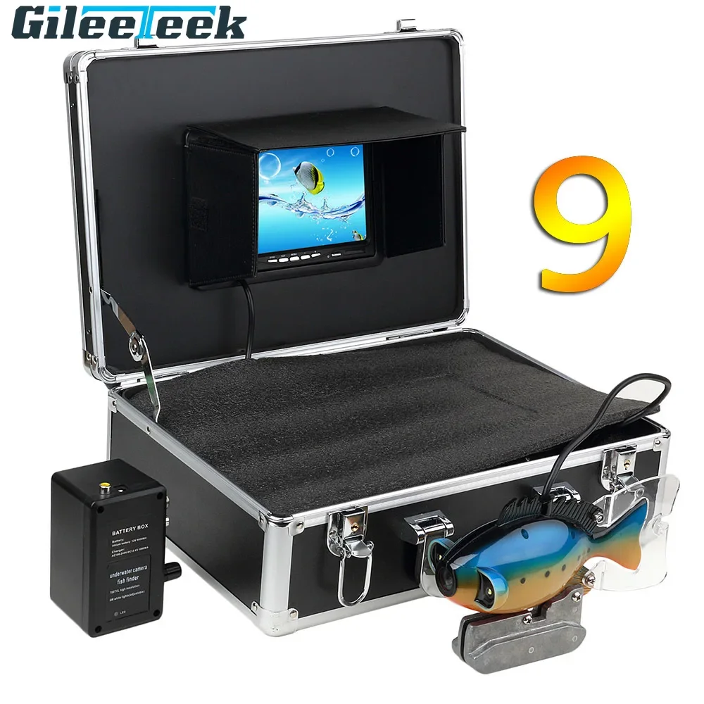 Fish Finder Case - SY801 Vollständig wasserdichtes Unterwasser-Fischfinder-Überwachungssystem mit 9''