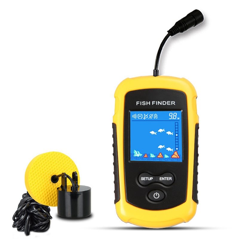 Fishing Depth Finder - ABHT-Kayak Tragbarer Fisch-Tiefenmesser Handgehaltener Fischfinder Sonar