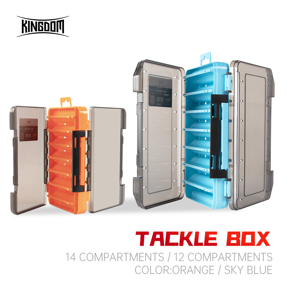 Fish Finder Case - KINGDOM Angelzubehörbox mit 12-14 Fächern, Köder-