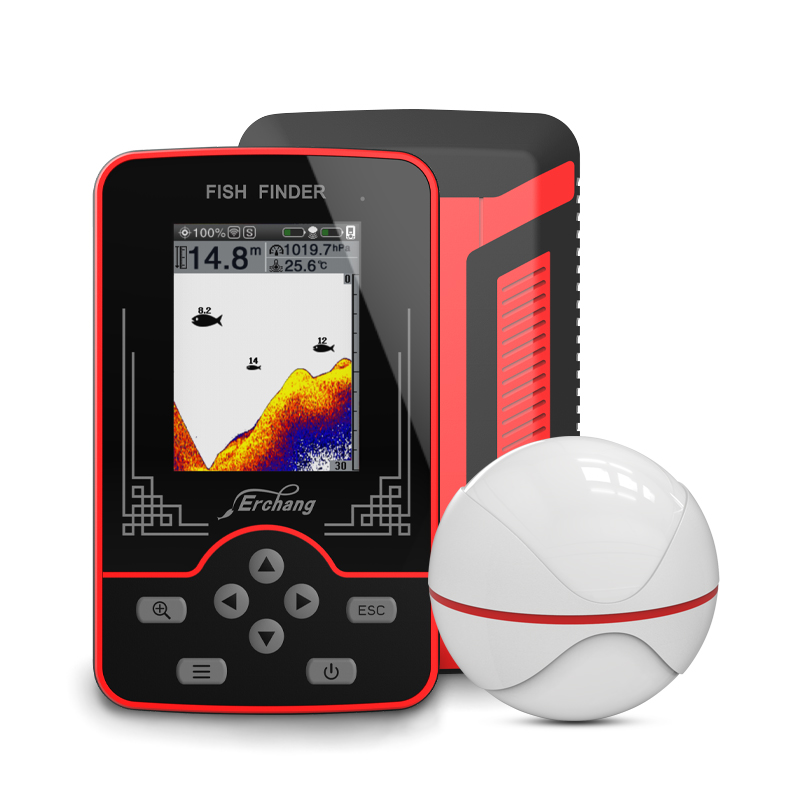 Fish Finder Gps - Erchang F13 Kabelloser Sounder, Fischfinder, wiederaufladbar,