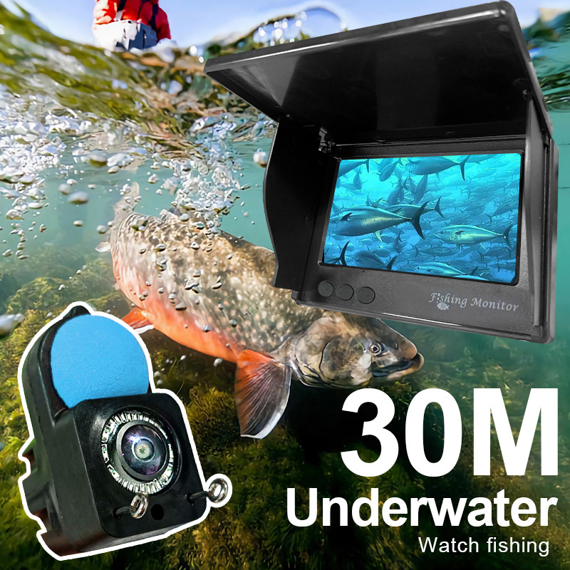 Fishing Depth Finder - Unterwasser-Angelkamera, 1080P HD-Kamera, Infrarotlichter, tragbare Eisfischen-Fischfinder-Kamera,