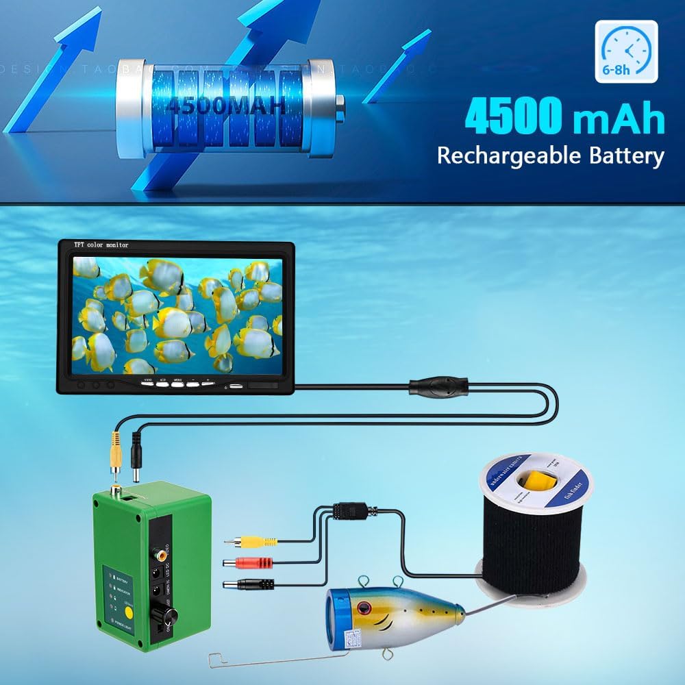 Unterwasser-Angelkamera - 7-Zo – Fish Finder Battery Bewertung und Preis
