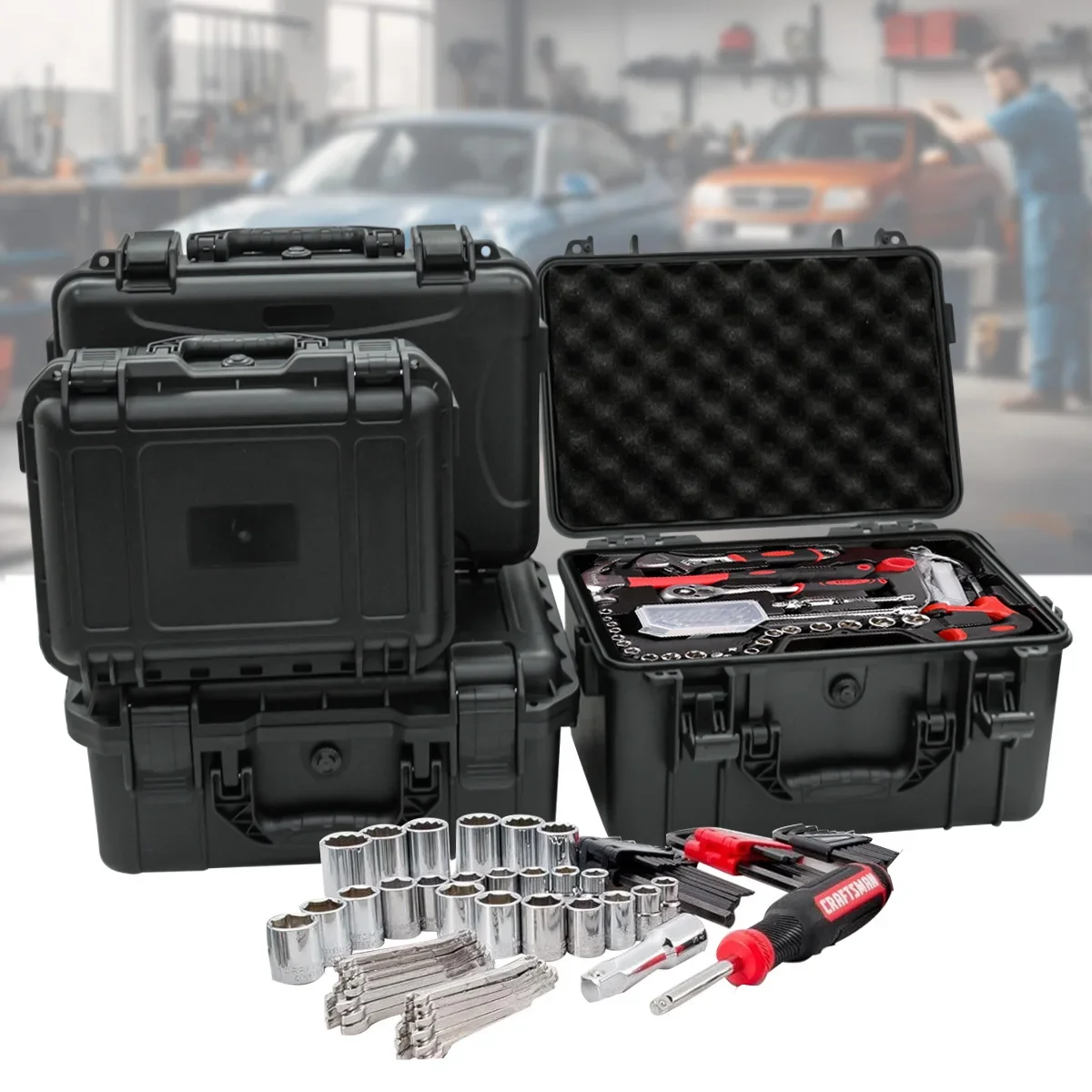1 tragbarer Werkzeugkasten mit – Fish Finder Case Bewertung und Preis